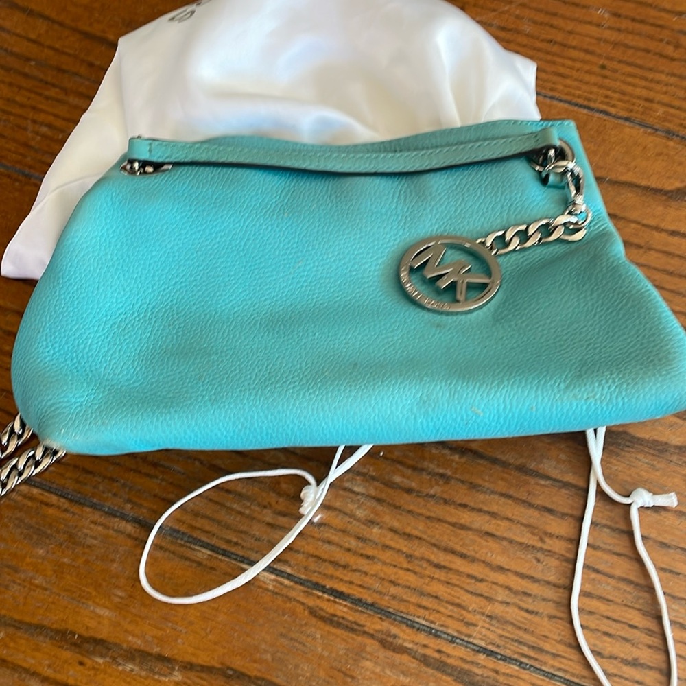 Michael Kors Teal Link Chain Bag